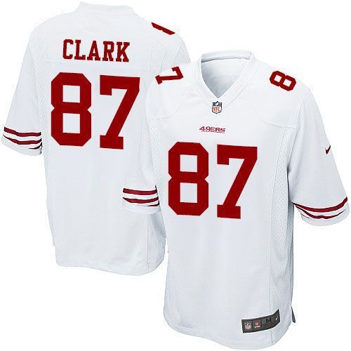 Men San Francisco 49ers 87 Dwight Clark Nike White Game Retired Player NFL Jersey